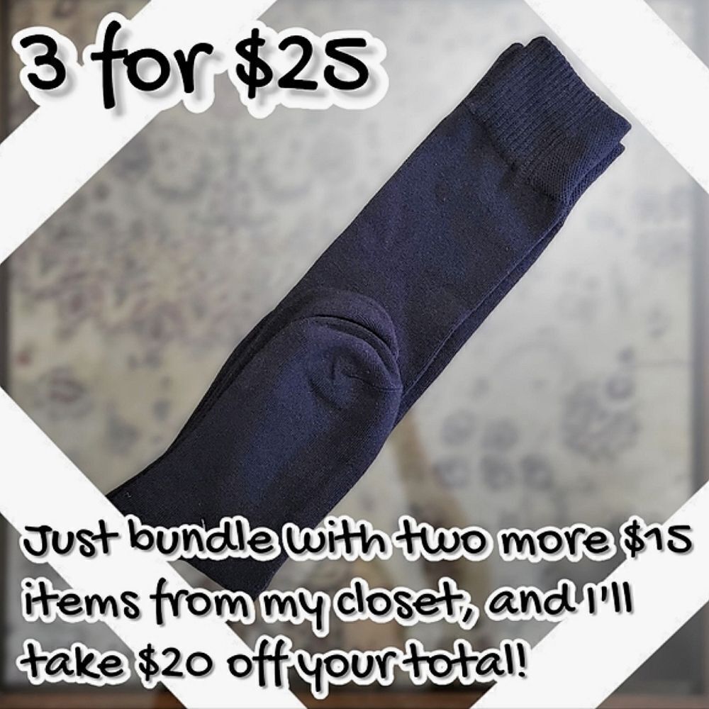 NWOT black over-the-knee socks